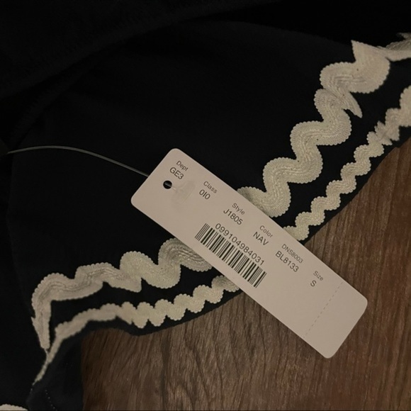 NWT J.Crew One-Shoulder Piqué Nylon Bikini Top - Picture 4 of 6